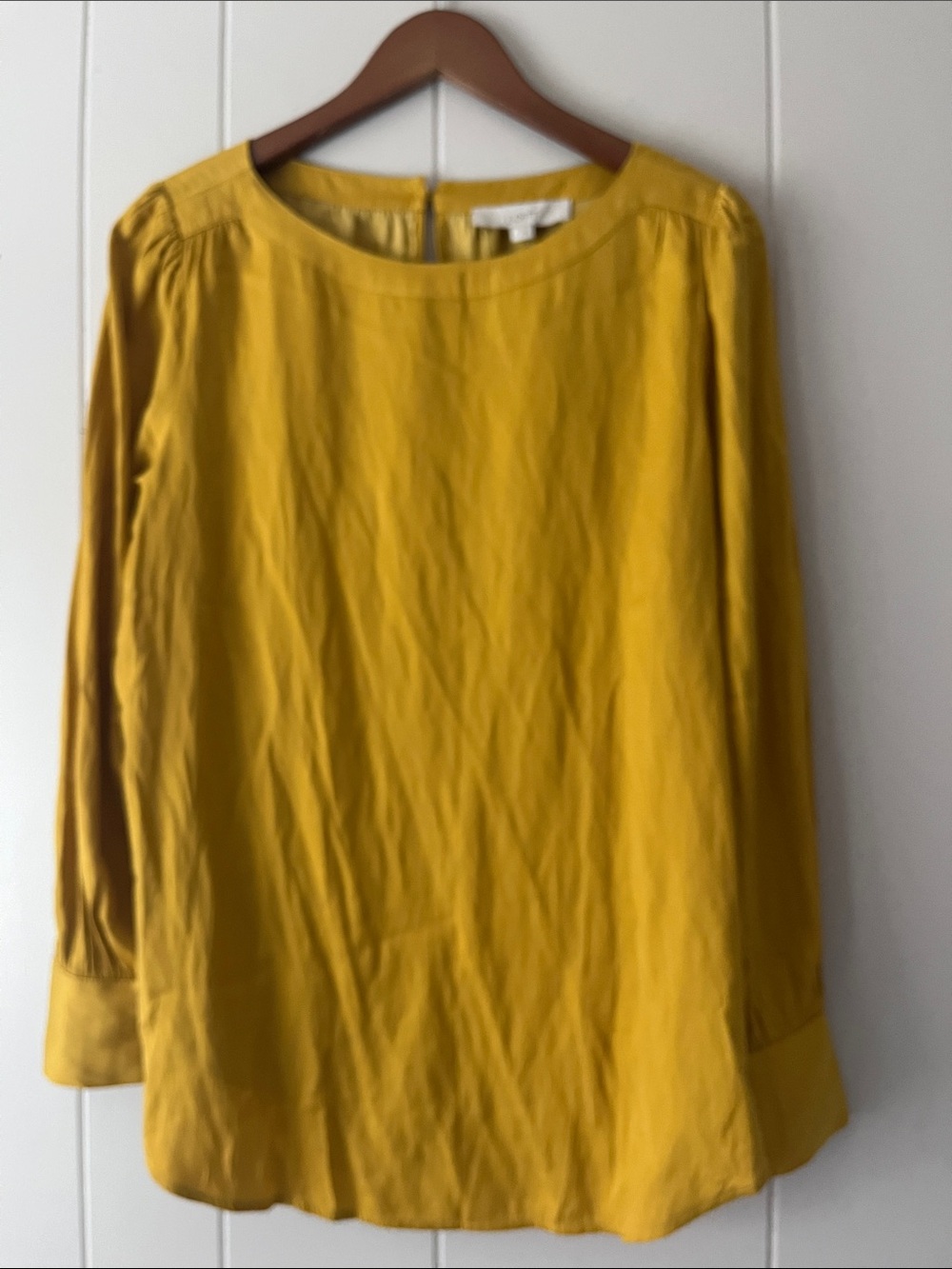 LOFT Mustard Yellow Long-Sleeve Blouse